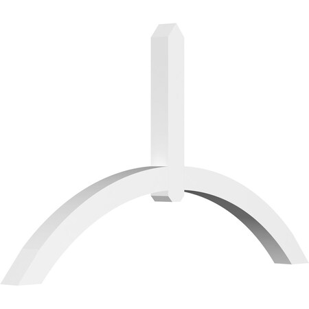 Ekena Millwork Archdale Architectural Grade PVC Gable Bracket, 72"W x 42"H x 4"D x 4"F, 14/12 Pitch GBP072X42X0404ARC00